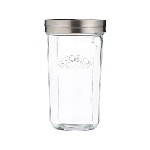 Image of Kilner Sifter Jar Set with 0.5 Litre Glass Jar with Stainless Steel Sieve Cap and Lid Ideal for Sifting Flour, Cocoa Powder and Icing Sugar, Perfect for Baking, Dusting and Finishing Touches