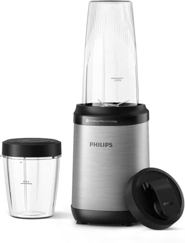 Image of Philips 5000 Series Blender - 800W Power. ProBlend Plus Technology. Detachable Blades. Easy Clean. Elegant Compact Design. Large Tumbler and Small cup. Black (HR2765/00)