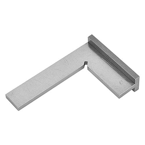 Image of Hilitand Angle Ruler, Engineer Square Stainless Steel Angle Ruler, 90 Degree High Accuracy Flat Square Ruler, with Seat Angle Protractor Engineer Measuring Tool (200 x 130 mm)