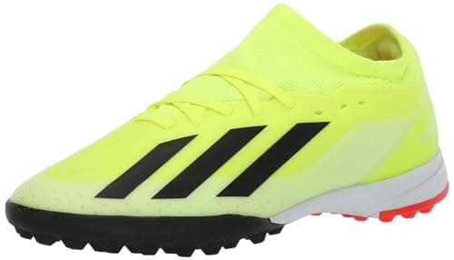 Image of adidas X Crazyfast League Turf Unisex Children's Trainers, Team Solar Yellow Black White, 11 Little Kid