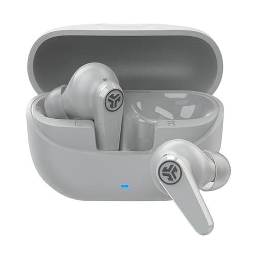 Image of JLab Go Pods ANC Earbuds - Hybrid Active Noise Cancelling Bluetooth Earphones, 26+ Hr Playtime Wireless In Ear Buds, IP55 Sweat-Resistant, Custom Sound via App, Multipoint & Clear Calls, Cloud White