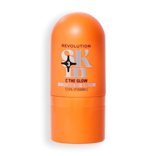 Image of Revolution Skin, C The Glow 12.5% Vitamin C Brightening Serum, Face Serum, Boosts Radiance, Hydrating Formula, Vegan & Creulty-Free, 30ml