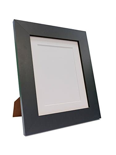 Image of FRAMES BY POST Metro Black Photo Picture Poster Frame with White Mount 18" x 14" For Pic Size 14" x 11"