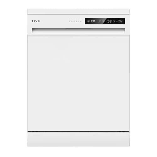 Image of HYE Dishwasher - Freestanding Dishwasher With 14 Place Settings, 60cm, Full Size Design, White, ECO Program, Quick Wash, Quiet (49 dB) - DW0114PW25