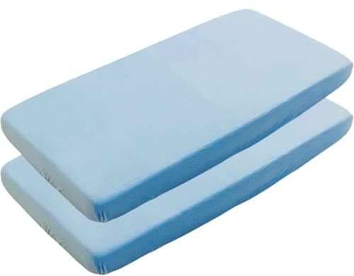 Image of Sasma Home - 2 x Cot Bed Fitted Sheets 100% Cotton Very Soft (70 x 140 cm)