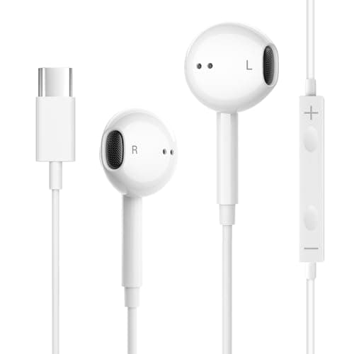 Image of USB C Headphones Wired for iPhone 17/16/15 Pro Max Plus, Type C Earphones for iPad Pro Air Mini, Earbuds for MacBook Series, for Google Pixel, Samsung