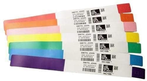 Image of Zebra Z-Band Splash - printer labels (Yellow, Self-adhesive printer label, Direct thermal, 1" x 10")
