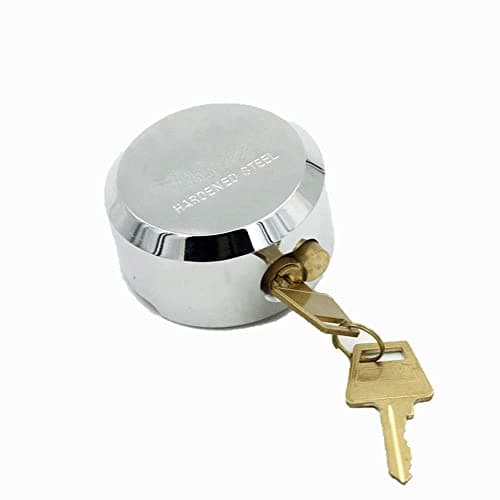 Image of Van Lock, Heavy Duty 73MM Round Shackleless Padlock Round Concealed Padlock with 2 Keys for Warehouse Door, Trucks and Vending