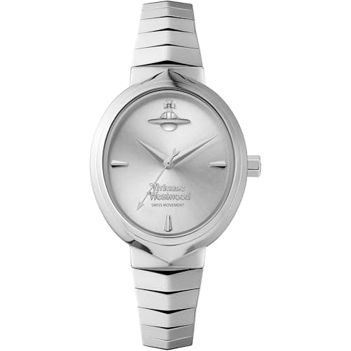 Image of Vivienne Westwood Armour 28mm Ladies Quartz Watch with Silver Dial and Silver Stainless Steel Bracelet