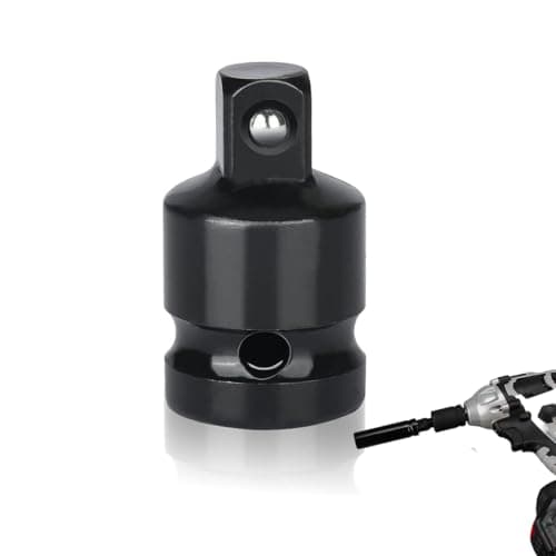 Image of 1/2 to 3/8 Socket Adapter, Impact Wrench Adapter, 1/2 Inch Drive (F) x 3/8 Inch (M) Socket Reducer for Use with Air/Fuel Impact Wrenches, Breaker Bars (Black)