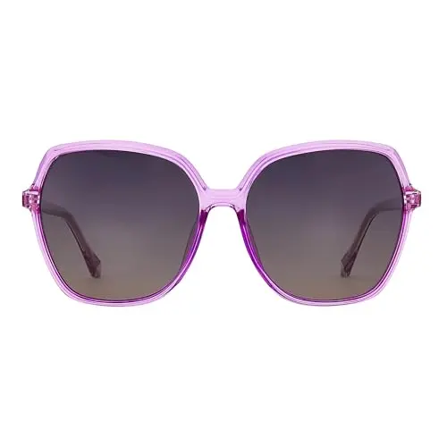 Image of ZENOTTIC Retro Polarised Sunglasses for Women, Oversized Square UV400 Protection Ladies Fashion Shades for Travel, Parties