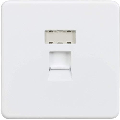 Image of Knightsbridge SFRJ45MW Screw Less RJ45 Network Outlet, White