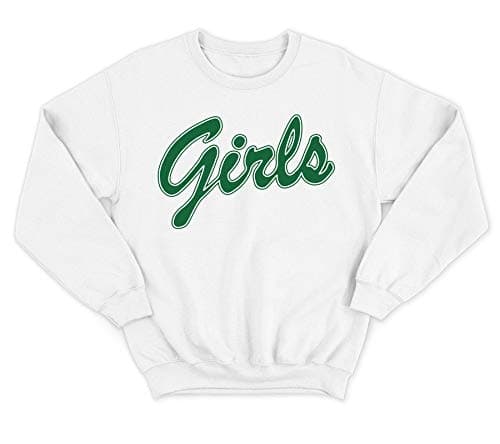 Image of Sanfran Clothing Girls Friends Retro Top 90s 90's Vintage Rachel Monica TV Show Jumper Sweater Large/White