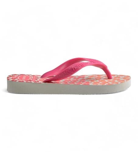 Image of Havaianas Kids Flores Girls FlipFlop White/Pink Flux 10/11 UK Child