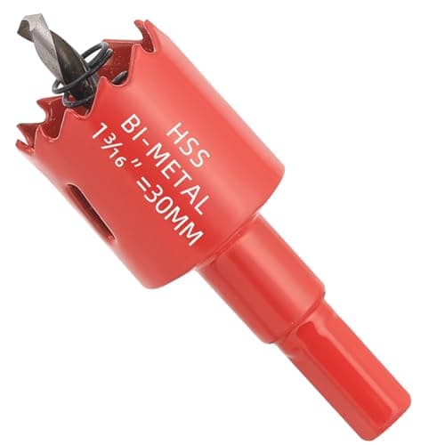 Image of GARHWAL Bi-Metal Hole Saw 30 mm with Arbor and Pilot Bit - Smooth Fast Cutting for Wood, Plywood, Plastic, Drywall, Thin Metal Sheets, and More | Ideal for Ceiling Light Installation and DIY Projects