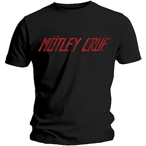 Image of Motley Crue Men's Distressed Logo Short Sleeve T-Shirt, Black, X-Large