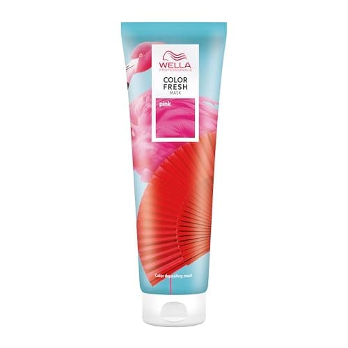 Image of Wella Professionals Pink Color Fresh Mask - Colour Depositing Hair Mask & Home Hair Gloss Treatment - Bright Pink Temporary Hair Dye with Avacado Oil (150ml)