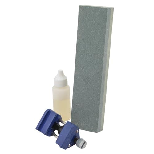 Image of Faithfull FAIOS8CHG Sharpening Kit for Wood Chisels and Metal Blades Includes: Oilstone 200 mm (8 Inch), Honing Guide for Chisels and White Oil