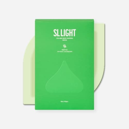 Image of SLLIGHT Cica Bio Spot Control Plasters, 1 Pack of 6 (62 Pieces) Soothing and Softening Face Patches for Sensitive Skin, Reduces Redness and Blemishes, Gentle Care