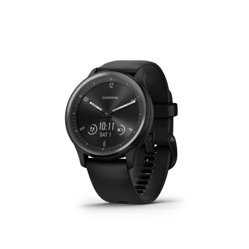 Image of Garmin vívomove Sport, Hybrid 40mm smartwatch with health & fitness functions, hidden touchscreen display & up to 5 days battery life, Black