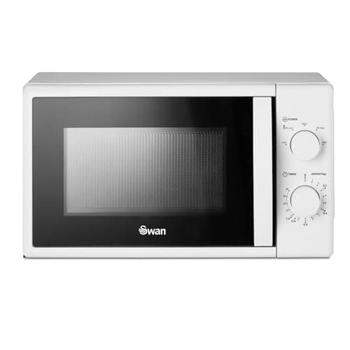Image of Swan SM4420WHT Manual Microwave with 5 Power Levels, 35 Minute Timer, 700W, 20L, White