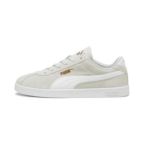 Image of PUMA Unisex Club II Trainers, Glacial Gray-PUMA White-PUMA Gold, 8 UK
