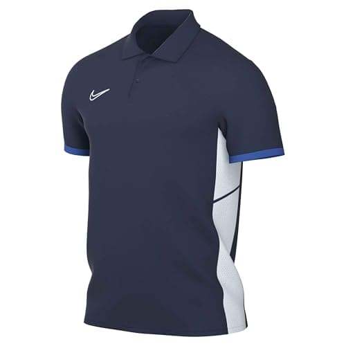 Image of NIKE FZ9759-410 M NK DF ACD25 SS POLO Sweatshirt Men's MIDNIGHT NAVY/ROYAL BLUE/WHITE/WHITE Size S
