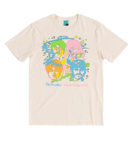 Image of TruffleShuffle Yellow Submarine Psychedelic Beatles Natural T Shirt