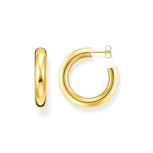 Image of THOMAS SABO Gold-plated medium chunky hoop earrings 18k Yellow Gold Plating, 925 Sterling Silver