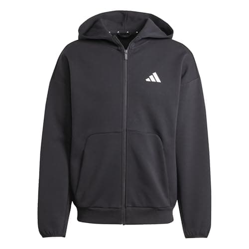 Image of adidas Men's FUTURE ICONS SMALL LOGO FULL-ZIP HOODIE, black, L