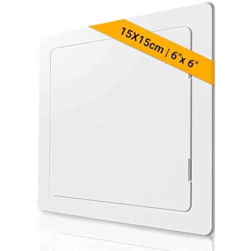 Image of Proxinova Paintable Access Panel 150x150 mm, High-Grade ABS Plastic Panels for Inspection Hatch, Fuse Box Cover Cabinet, Wall and Ceiling, Conceals Wires, Meters, Pipes, Fits Flush to Surfaces