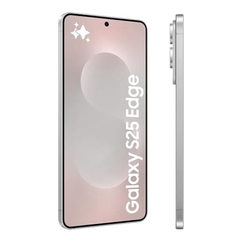 Image of Samsung Galaxy S25 Edge AI Smartphone, Galaxy AI, Android Smartphone, 12GB Memory, 512GB Storage, 200 MP Camera, Long Battery Life, Titanium Silver, 3 Year Samsung Extended Warranty (UK Version)