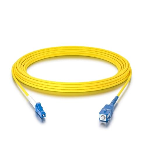 Image of 10Gtek SC-LC Fiber Patch Cable, OS2 SC to LC Single Mode Simplex Jumper, 9/125μm LSZH Fiber Optic Cord, 3-Meter(10-ft)