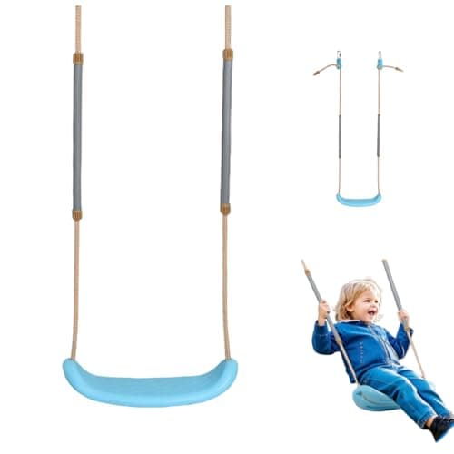 Image of JIZIYUER Children's Plastic Swing Seat With Safety Handle For Outdoor Indoor Kids Swing Set