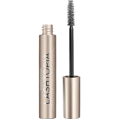 Image of bareMinerals LASHTOPIA Mega Volume Mineral-Based Black Mascara - 10X More Volume, Whipped Mousse-Like Formula, Fanned-Out Fullness, Nourishes & Conditions Lashes, Clump- & Flake-Resistant, Vegan