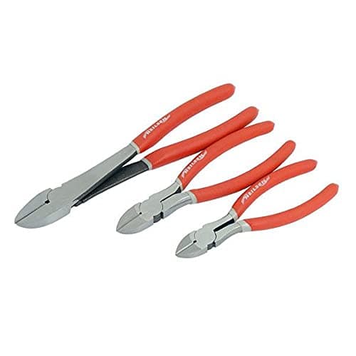 Image of Neilsen CT1611 3pc Side Cutters Set - 6", 8", 10" (150mm, 200mm, 250mm) with Dipped PVC Comfort Handles, Ideal for Electrical Work, DIY Projects and Wire Cutting