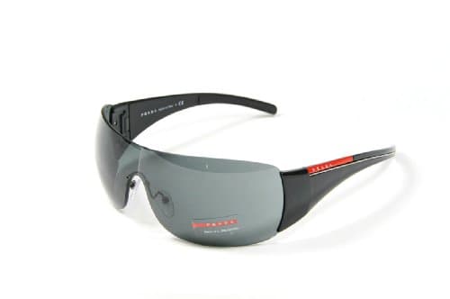Image of Prada Sport 02LS 1AB1A1 Gloss Black 02LS Visor Sunglasses Lens Category 3