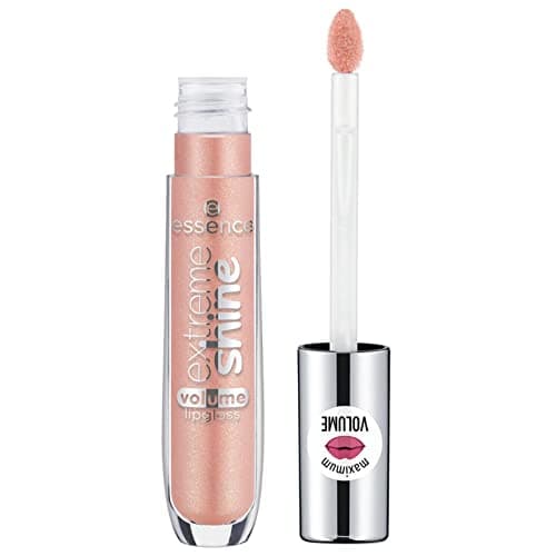 Image of essence Extreme shine volume lip gloss, lip gloss, no. 08 gold dust, gold, radiantly fresh, shiny, translucent, vegan, complies with our Clean Beauty standard, oil-free (5 ml)