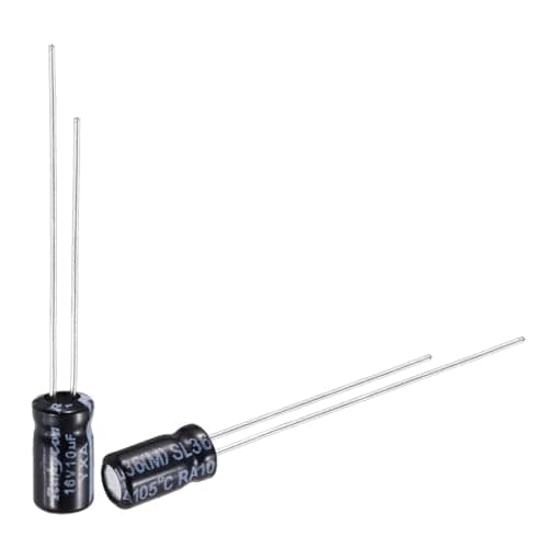 Image of sourcing map 10uF 16V 4x7mm Electrolytic Capacitor, Radial Leads Aluminum Capacitors for TVs, LCD Monitor, VCD, 50Pcs
