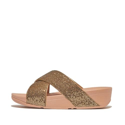 Image of Fitflop LULU GLITTERBALL CROSS SLIDES