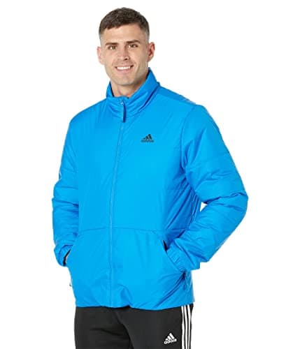 Image of adidas Men's Basic 3-Stripes Insulated Winter Jacket, Shoadi Blue/Shock Blue, XX-Large