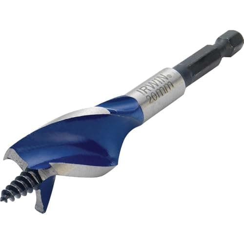 Image of IRWIN 1921993 6X Blue Groove Stubby Wood Bit 20 mm x 4-Inch