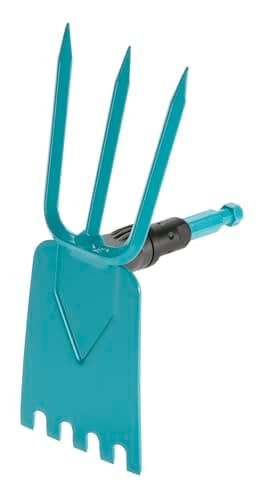 Image of Gardena combisystem garden hoe: Hoe with straight leaf, 3 tines, 9 cm working width, made of high quality high quality steel, thermosetting coated (3219-20)