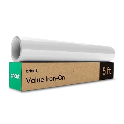 Image of Cricut HTV Heat Transfer Vinyl | 1.5 m | White | Iron-On HTV Vinyl for Fabric, Perfect for Custom T-Shirts & DIY Clothing