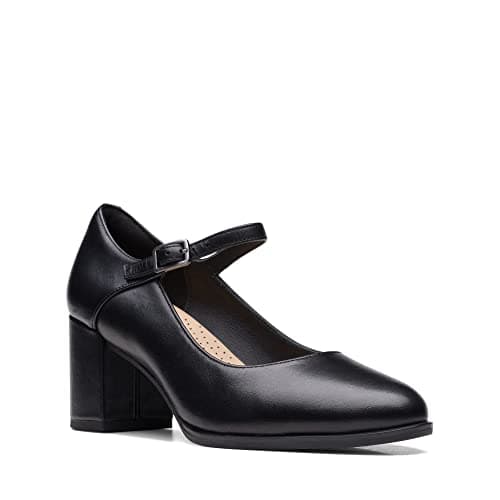 Image of Clarks Freva55 Strap Womens Black Leather, 4