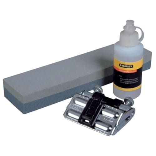 Image of STANLEY 3 Piece Set Sharpening Stone and Oil with Honing Guide, 0-16-050
