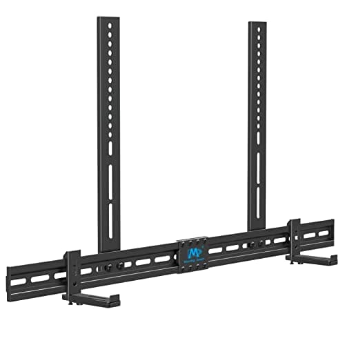 Image of Mounting Dream Universal Soundbar Bracket Fits Soundbars with/without Holes, for Samsung Soundbar, Sony LG PC Bose JBL Bomaker, soundbar TV mount with Anti-Slip Base Holder, Install on TV or Wall