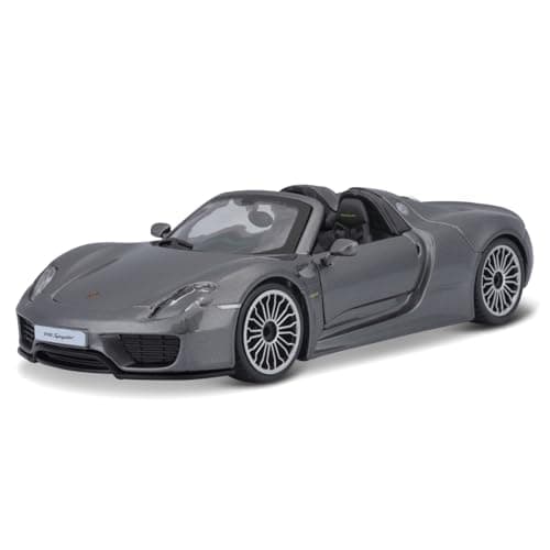 Image of Bburago Porsche 918 Spyder Metal Car Grey (18-21076GY)