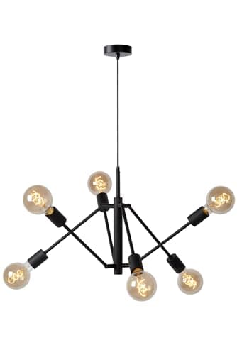 Image of LUCIDE Lester - Pendant Light - 6xE27 - Black