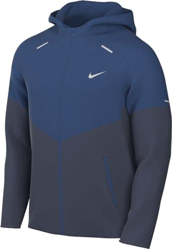 Image of Nike Men's Jacket M Nk Imp Lght Windrnner Jkt, Court Blue/Thunder Blue/Reflective Silv, FB7540-476, S